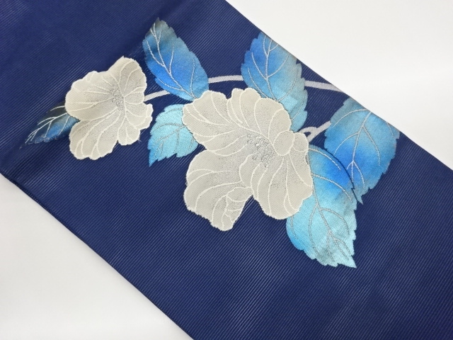 JAPANESE NAGOYA OBI FOR SUMMER / WOVEN FLOWER